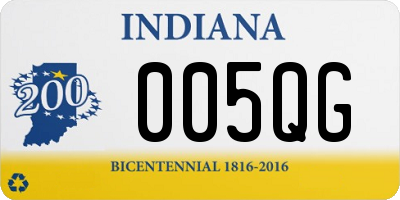 IN license plate 005QG