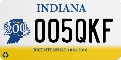 IN license plate 005QKF