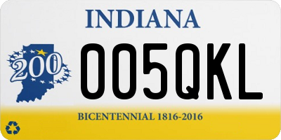 IN license plate 005QKL