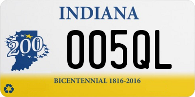 IN license plate 005QL