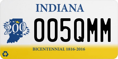 IN license plate 005QMM