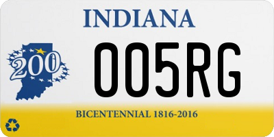 IN license plate 005RG