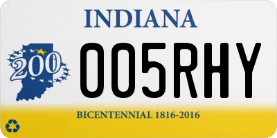 IN license plate 005RHY
