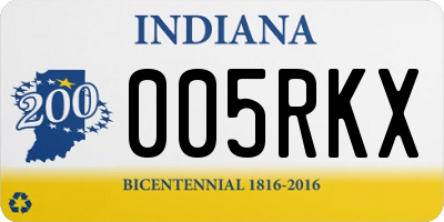 IN license plate 005RKX