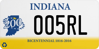 IN license plate 005RL