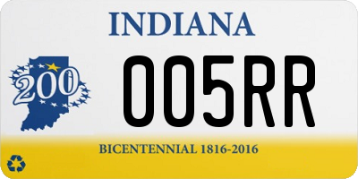 IN license plate 005RR