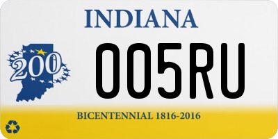 IN license plate 005RU