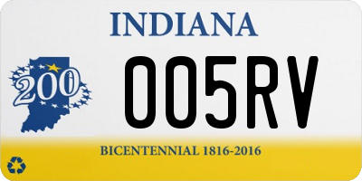 IN license plate 005RV