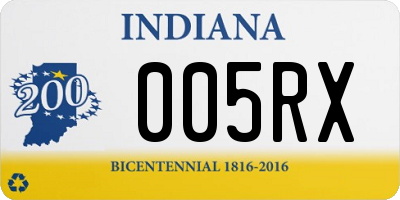 IN license plate 005RX