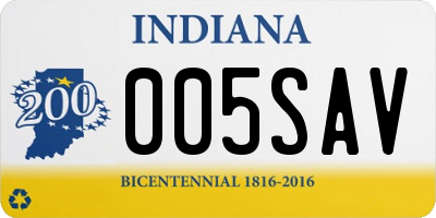 IN license plate 005SAV