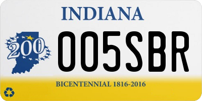 IN license plate 005SBR