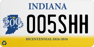 IN license plate 005SHH