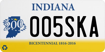 IN license plate 005SKA