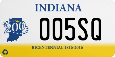 IN license plate 005SQ