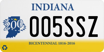 IN license plate 005SSZ