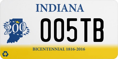IN license plate 005TB