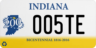 IN license plate 005TE