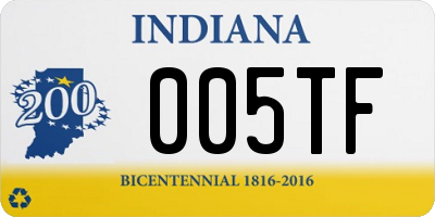 IN license plate 005TF