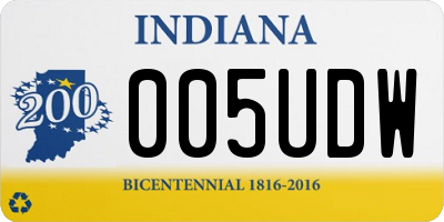 IN license plate 005UDW