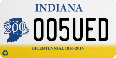 IN license plate 005UED