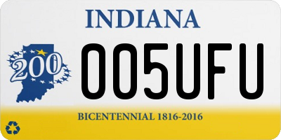 IN license plate 005UFU