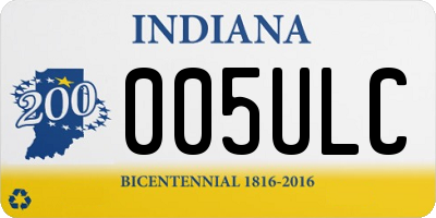 IN license plate 005ULC