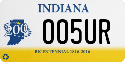 IN license plate 005UR