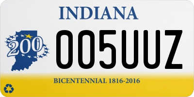 IN license plate 005UUZ