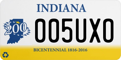 IN license plate 005UXO