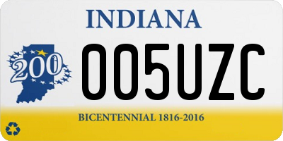 IN license plate 005UZC