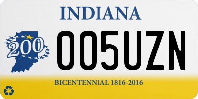 IN license plate 005UZN