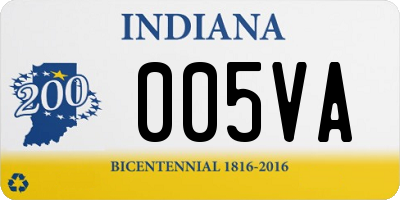 IN license plate 005VA