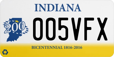 IN license plate 005VFX