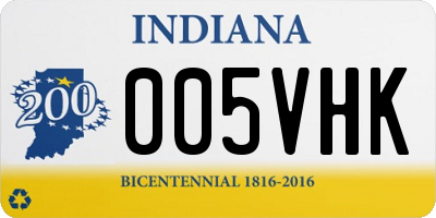 IN license plate 005VHK