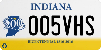 IN license plate 005VHS