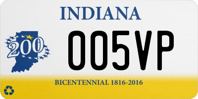 IN license plate 005VP