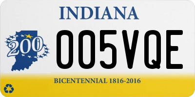 IN license plate 005VQE