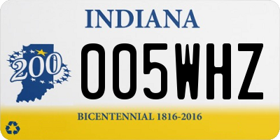 IN license plate 005WHZ