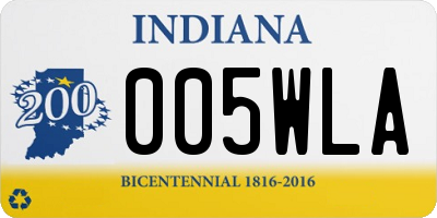 IN license plate 005WLA