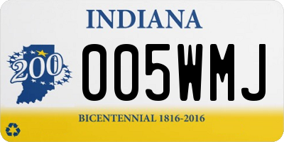 IN license plate 005WMJ