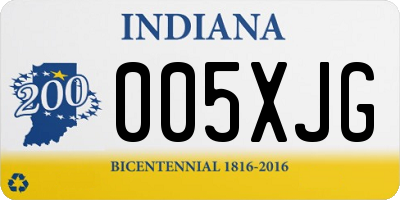 IN license plate 005XJG