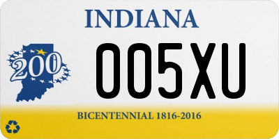 IN license plate 005XU