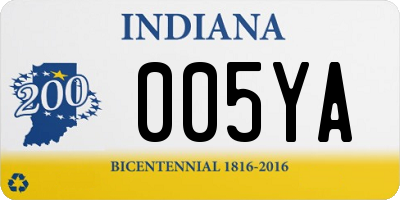 IN license plate 005YA