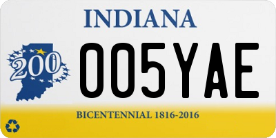 IN license plate 005YAE