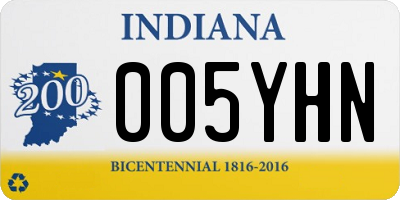 IN license plate 005YHN