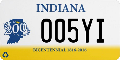 IN license plate 005YI