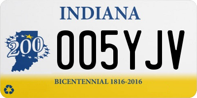IN license plate 005YJV