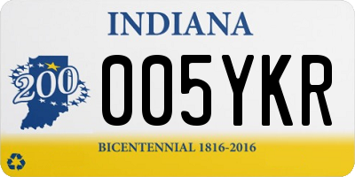 IN license plate 005YKR