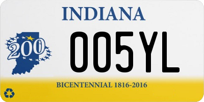 IN license plate 005YL