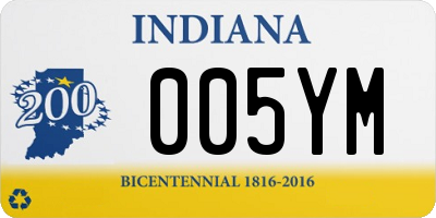 IN license plate 005YM